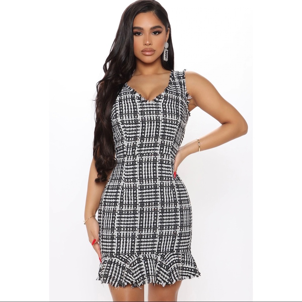 “Classic Tweed Mini Dress” NWT Fashion Nova